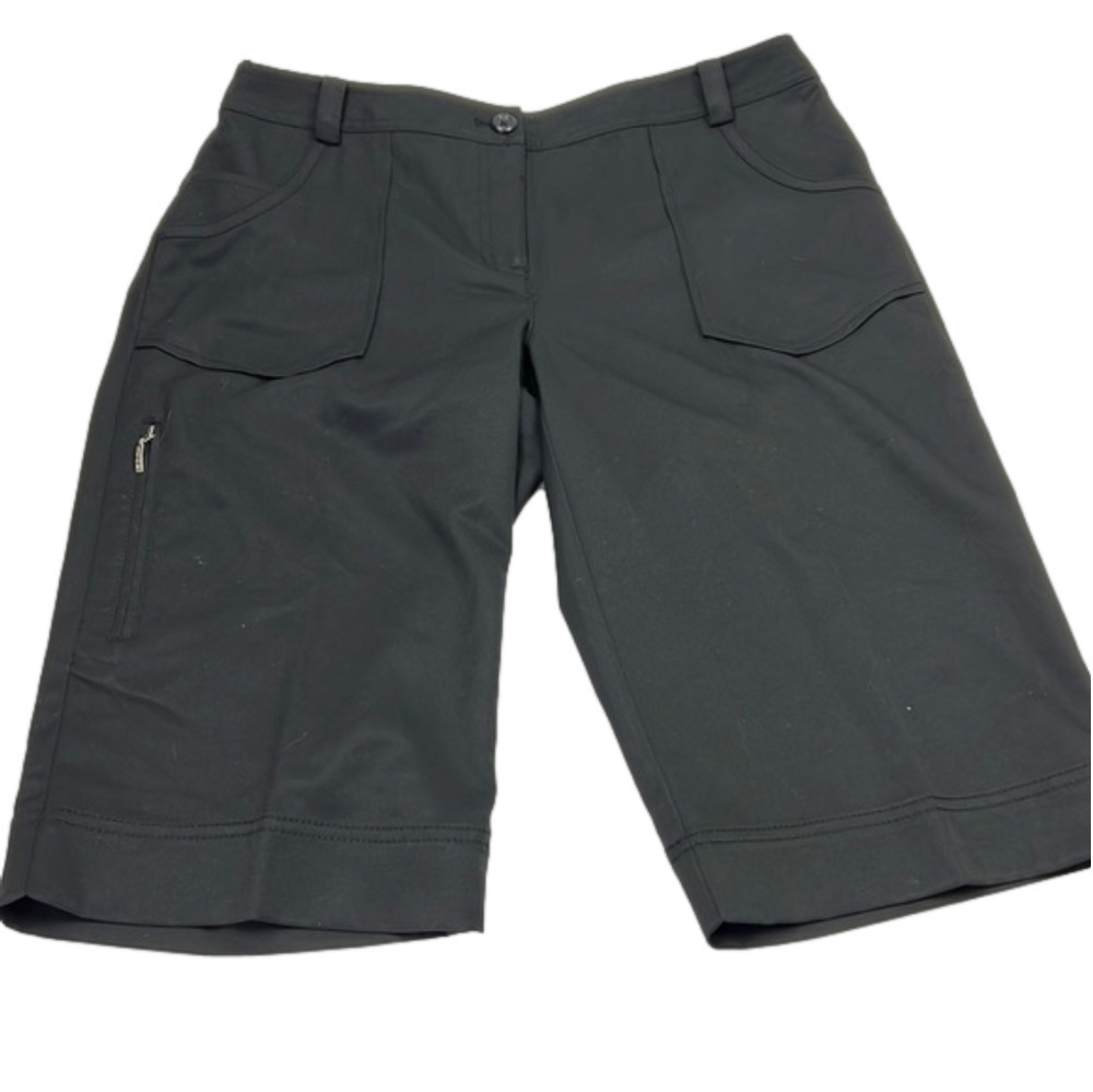 Izod black golf bermuda shorts with stretch